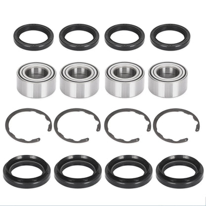 4x Front/Rear Bearing w/Circlip for Kawasaki Bayou 300 400 Prairie 300 400 (1990–2006)