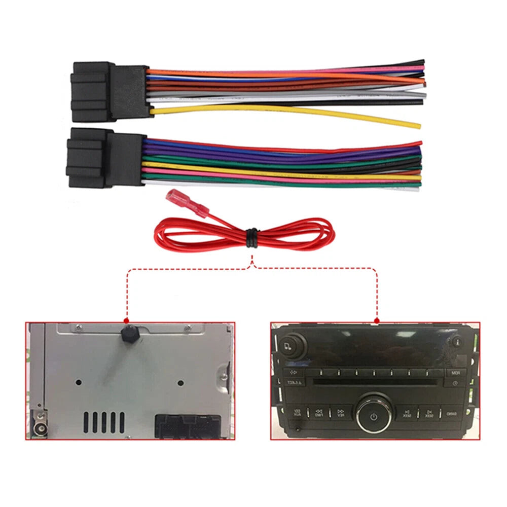Car Stereo Radio Wiring Harness Adapter for Cadillac Chevrolet GMC Jeep (2007-14)
