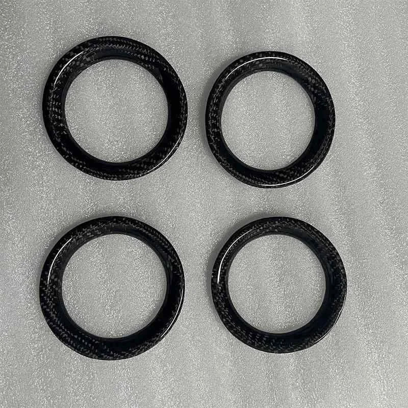 100% Carbon Fiber Dashboard AC Vent Cover Trim Ring for Nissan GTR R35 2009-2016