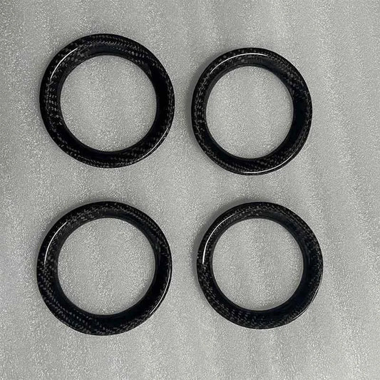 100% Carbon Fiber Dashboard AC Vent Cover Trim Ring for Nissan GTR R35 2009-2016