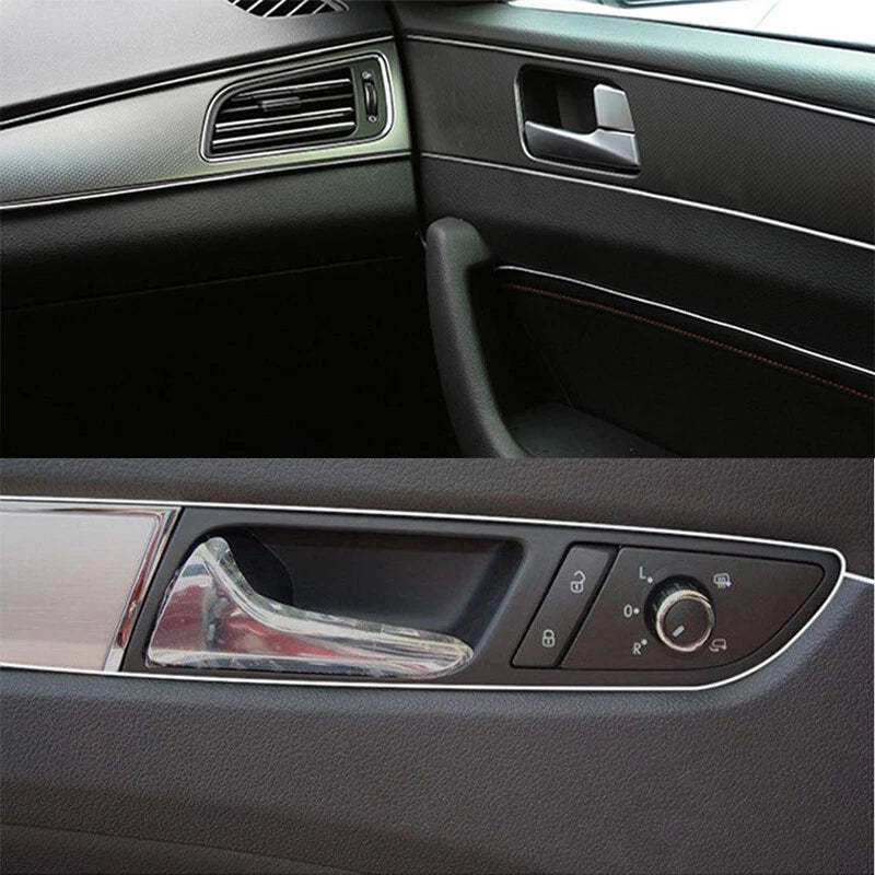 5M Silver Car Interior Door Panel Edge Line Molding Trim
