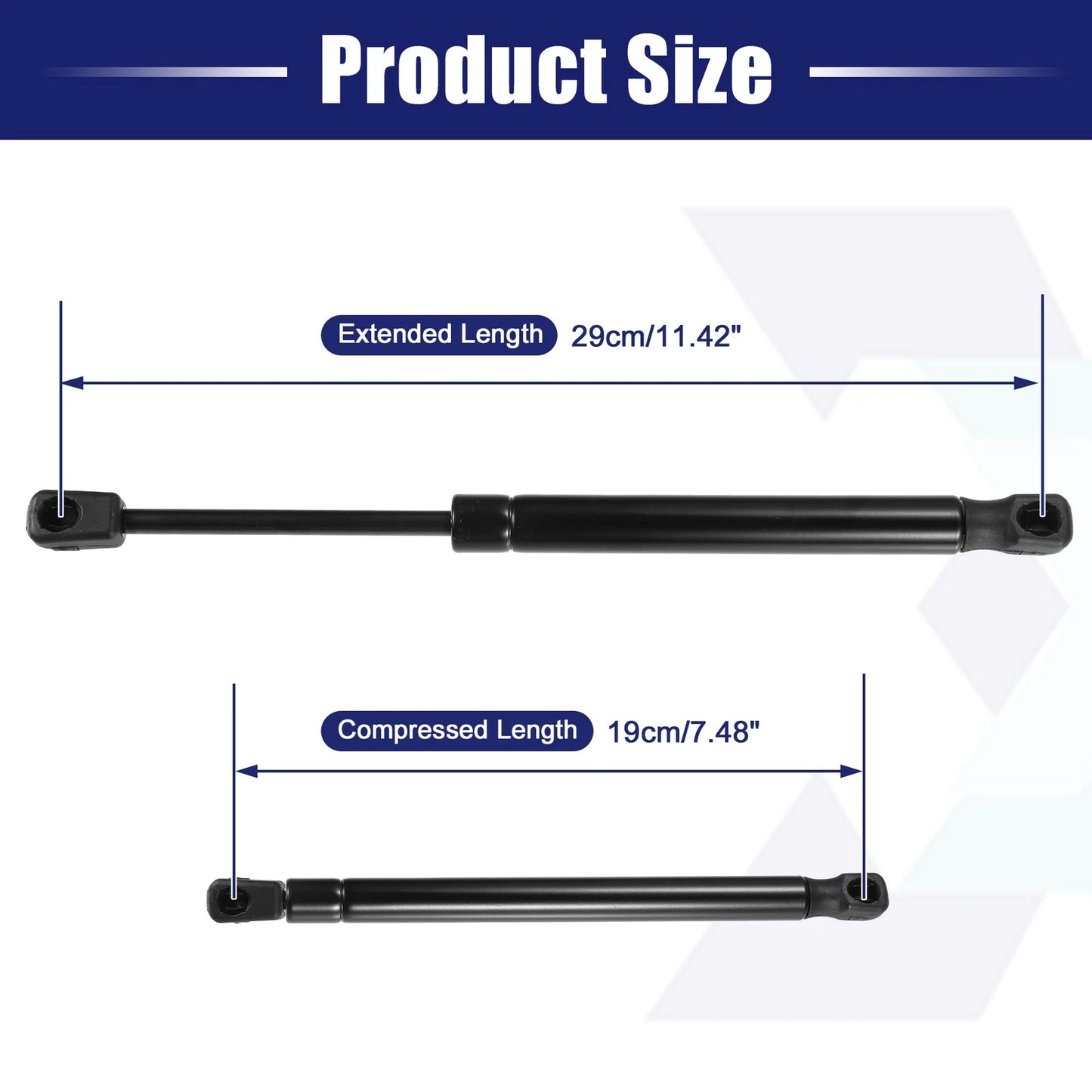 Rear Tailgate Lift Struts for Dodge Challenger (2008-2018) Black