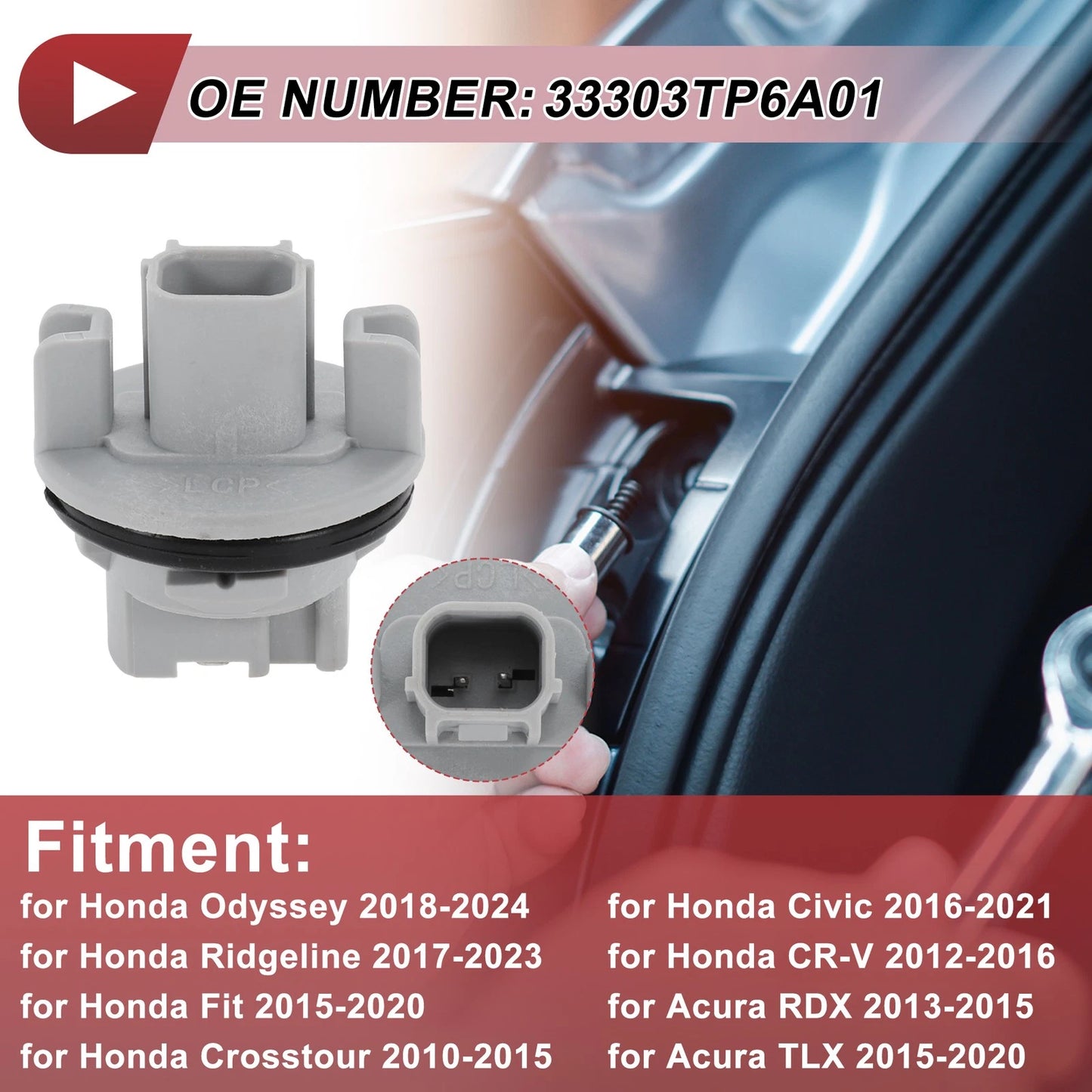 Tail Light Socket for Honda Odyssey (18-24) Lamp Connector