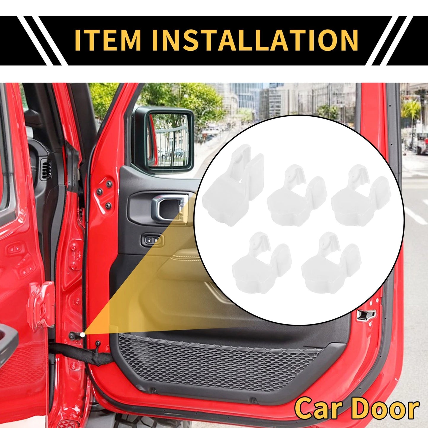 Door Limiting Cover Trim for Jeep Wrangler JL JLU (2018-2024) White