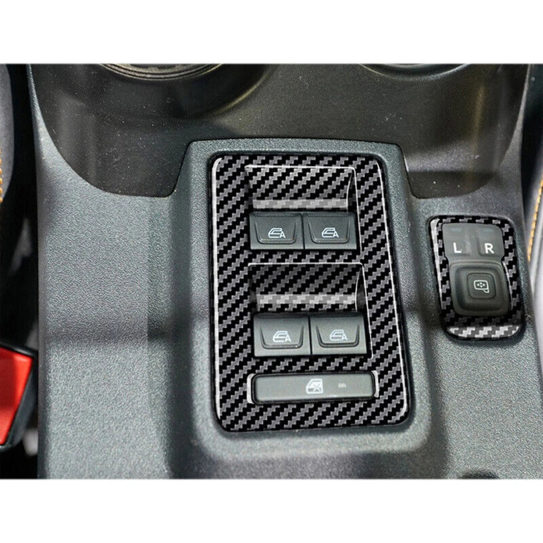 Carbon Fiber Window Lift Switch Panel Trim for Ford Bronco (2021-2023)