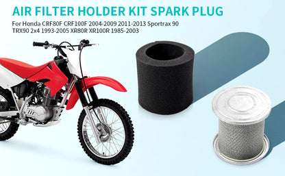 Air Filter Cage & Spark Plug Kit for Honda XR100R/XR80R/TRX90/CRF100F/CRF80F