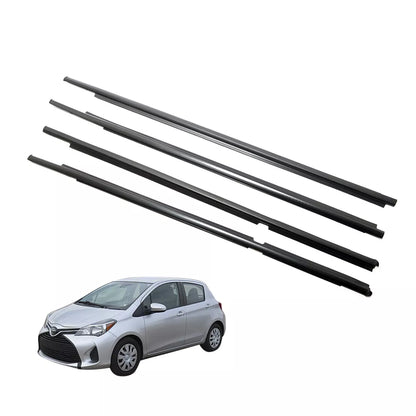Front Rear Door Glass Weatherstrip for Toyota Yaris 2007-2013