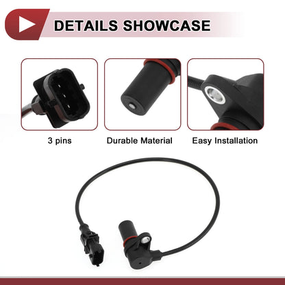 Crankshaft Position Sensor for Ford (2 x 2000-2005) Black Metal Plastic
