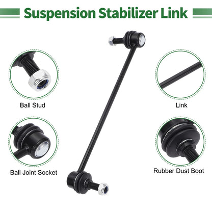 6pcs Front Suspension Kit Tie Rod Ends Sway Bar Links for Lincoln MKX (2016-2018)