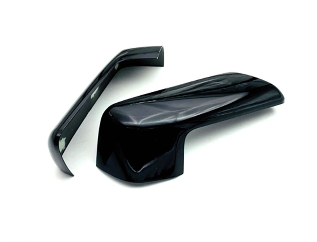 ABS Black Rearview Half Pack Mirror Lid Cover Trim for Chevy Silverado (2019-2023)
