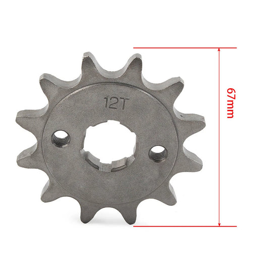 12T Front Sprocket Cog for 125cc-250cc Dirt Pit Bike ATV Go Kart