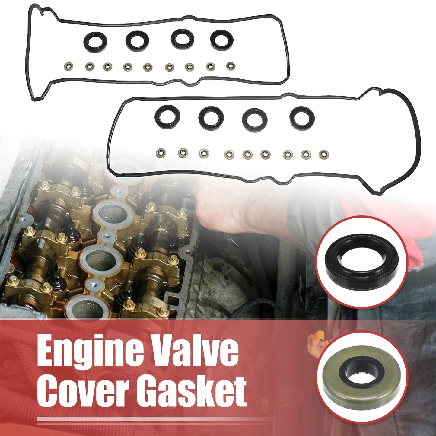 Engine Valve Cover Gasket Set for Honda Accord Odyssey Pilot (2003-2012)