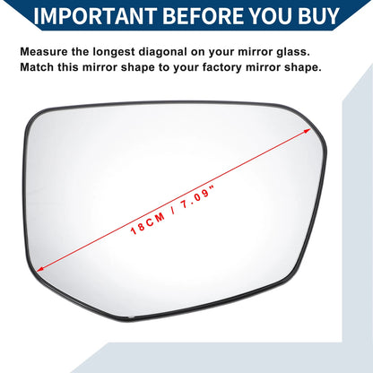 Heated Right Side Mirror Glass for Honda Civic (2006-2011)