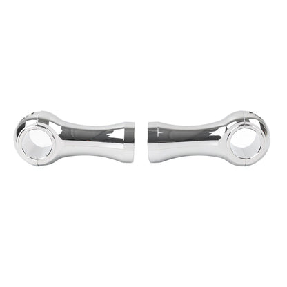 Handlebar Riser Clamp Mount Kit 4" Chrome for Harley Dyna Softail (2006-2023)