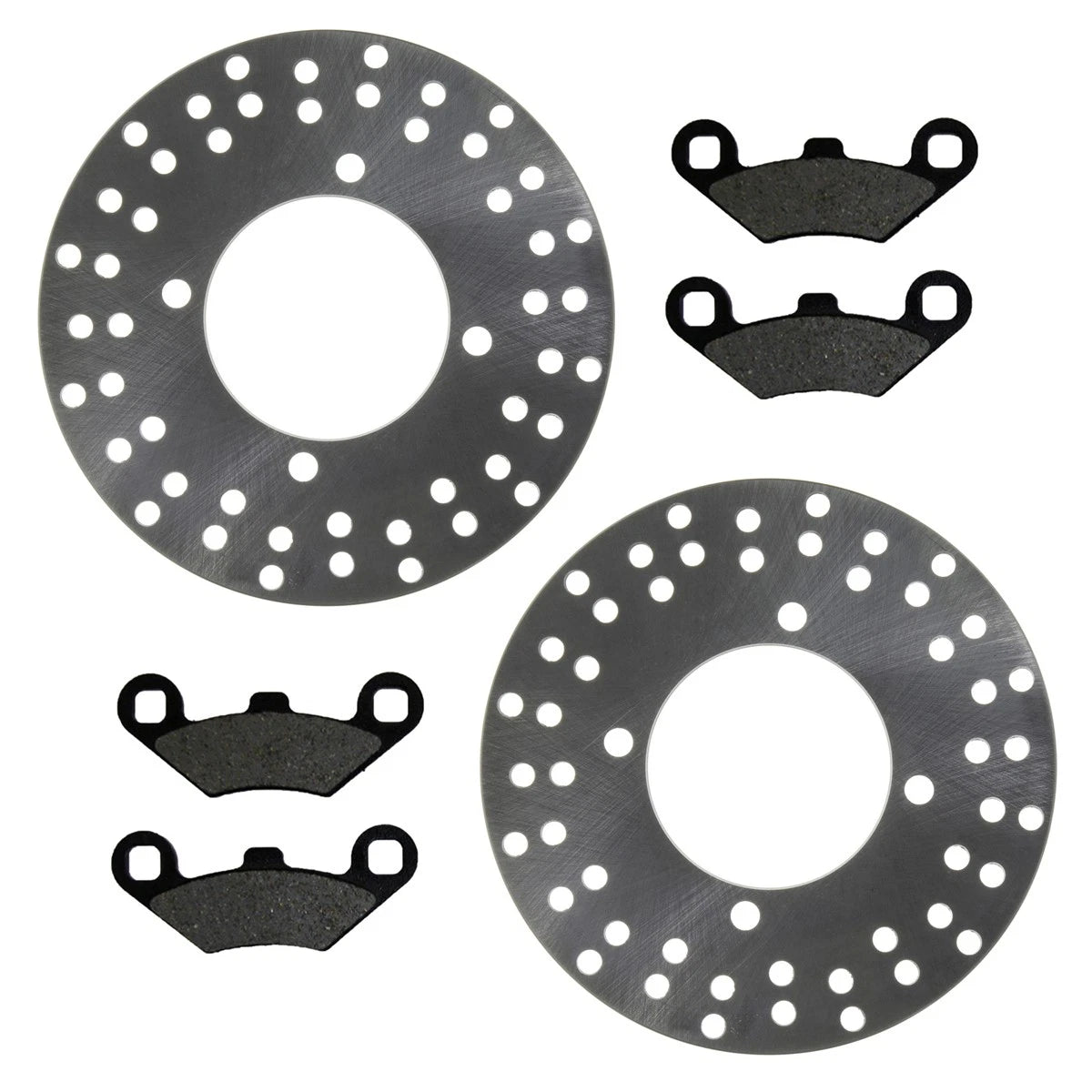 2 x Front Disc Brake Rotors & Pads for Polaris ATVs (1990–1999)