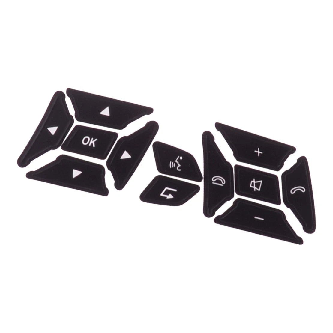 Black Steering Wheel Knob Repair Sticker for Mercedes Benz (2007-2014)