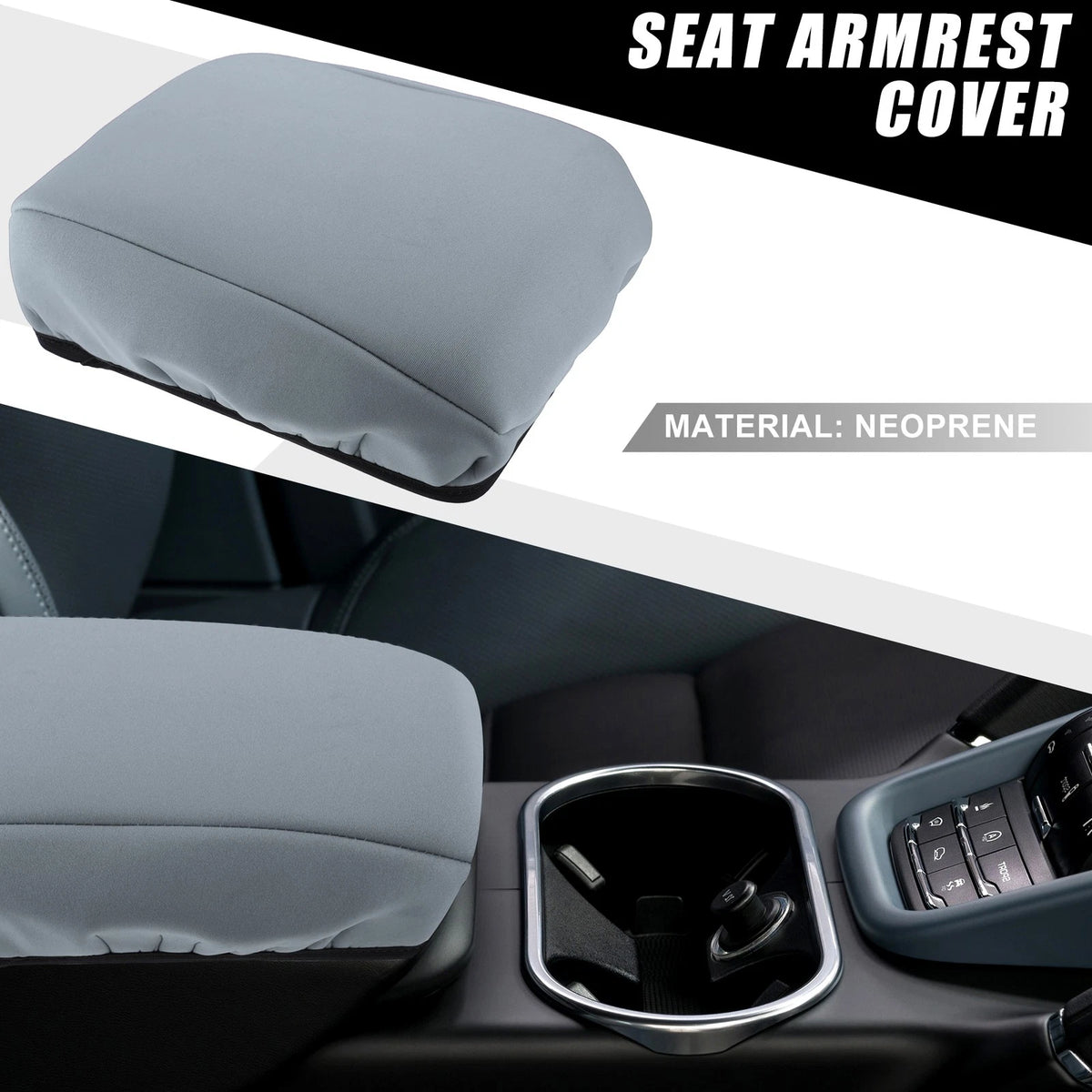 Neoprene Arm Rest Box Cover for Subaru Outback (2020-2023) Gray