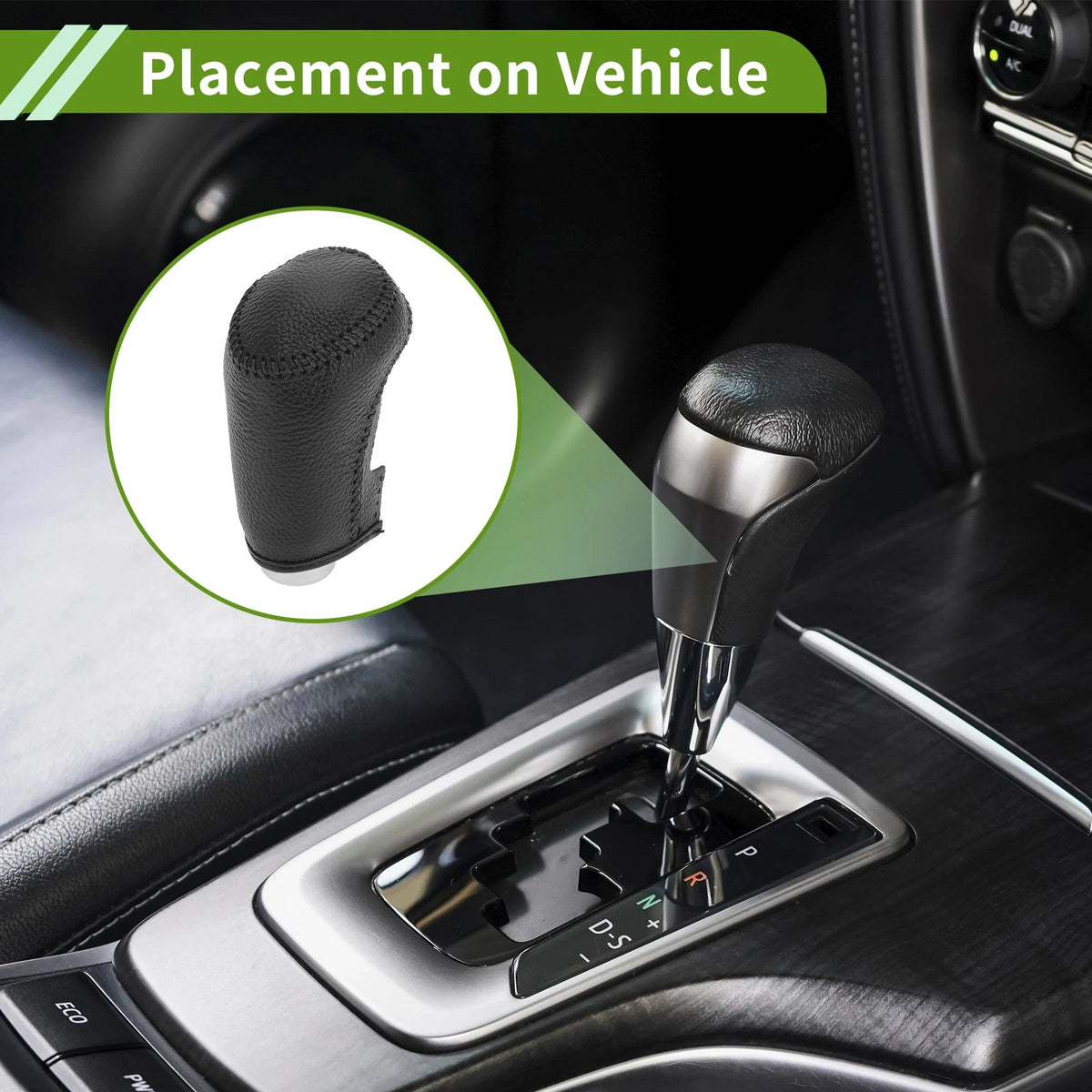 1 Pc Gear Shift Knob Cover for Chevrolet Malibu (2016-2020) Pebbled Black
