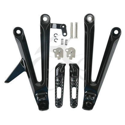 Black Rear Passenger Foot Pegs Set for Honda CBR1000RR (2004-2007)