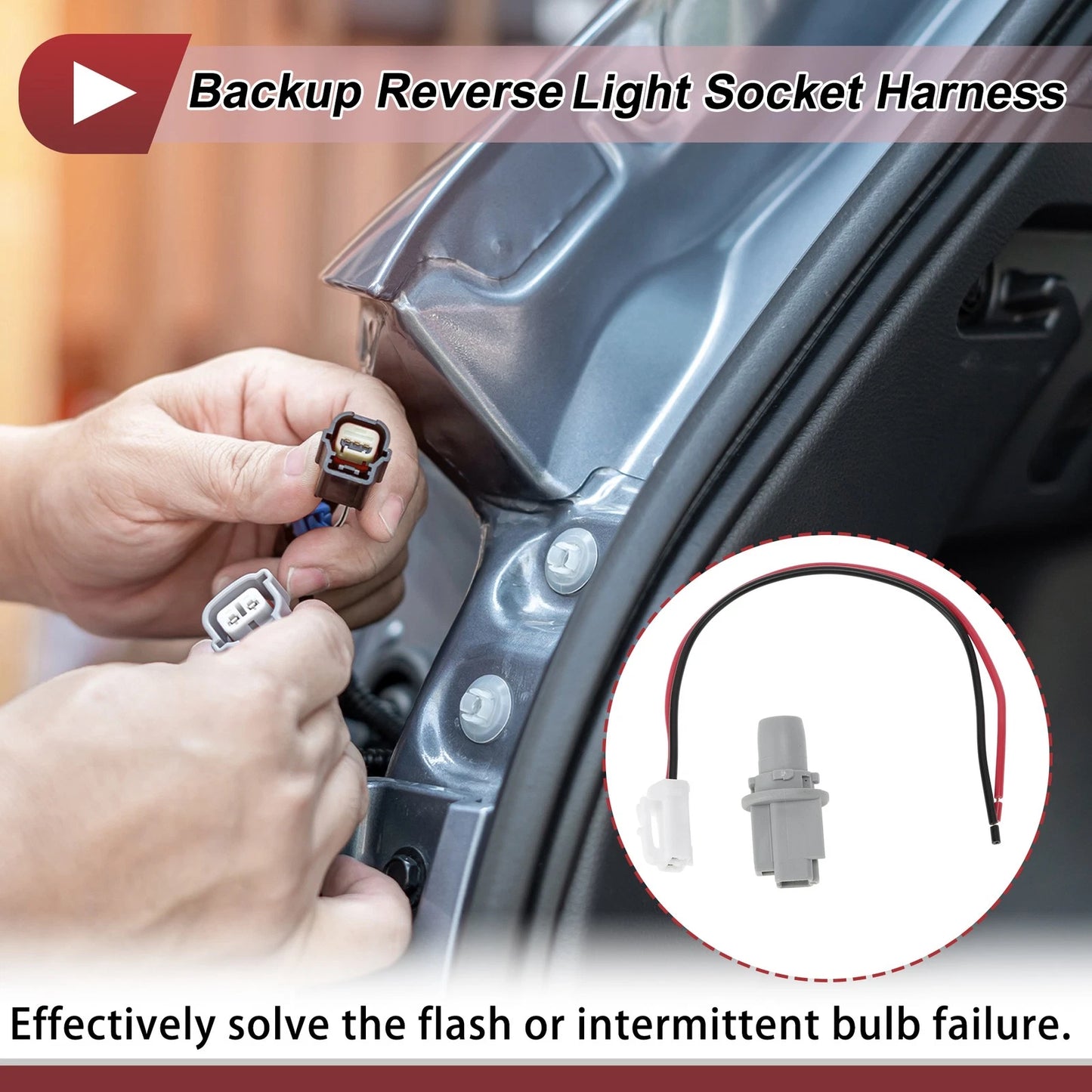 Set Backup Reverse Light Socket Wiring for Toyota Highlander (2006–2013)