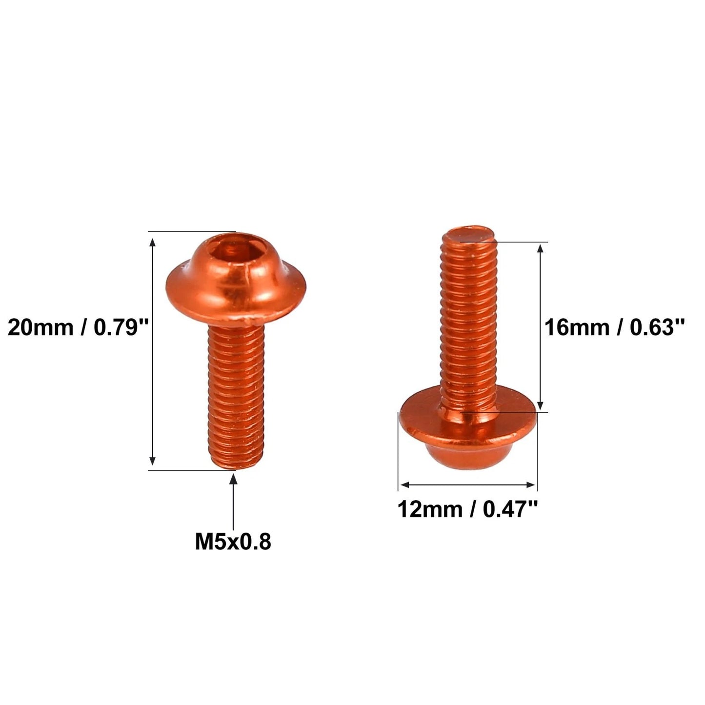 10pcs / M5 5mm / Windscreen Screws for Motorcycle
