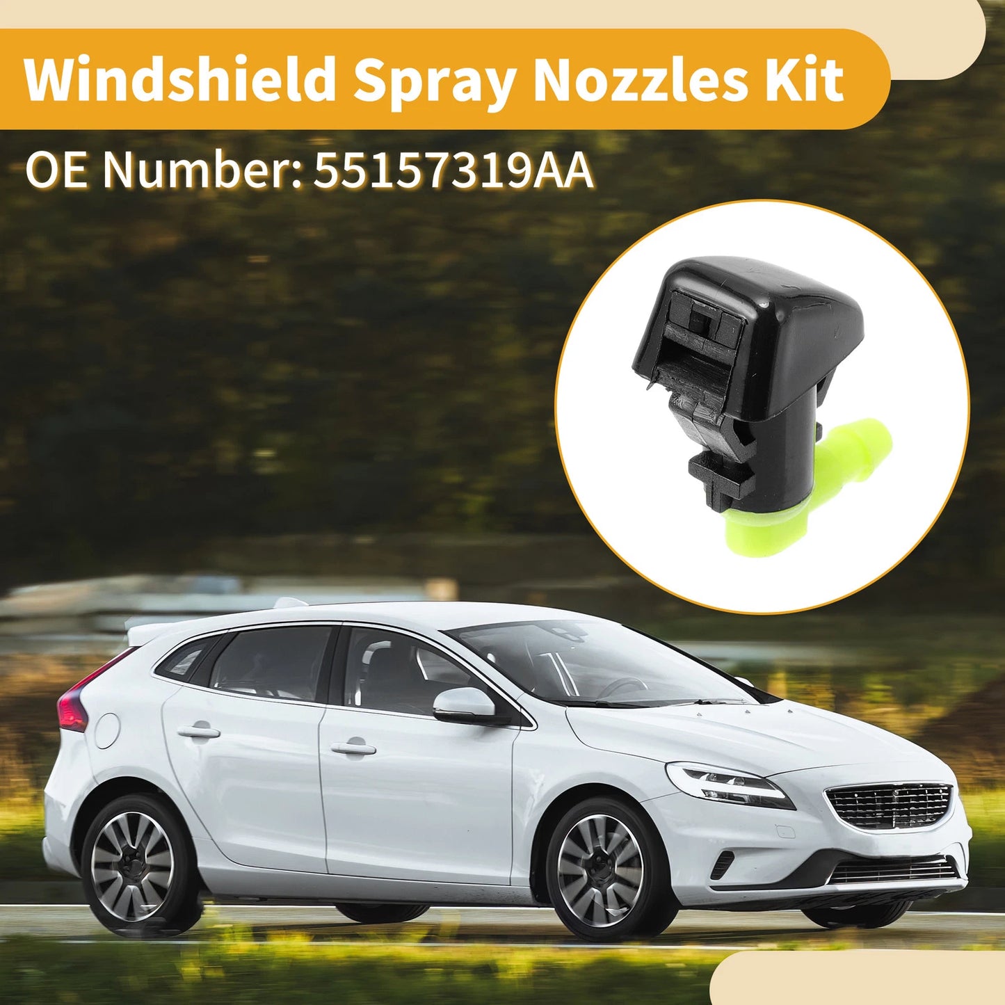 Windshield Washer Nozzle Kit for Jeep Liberty (2008-2012)