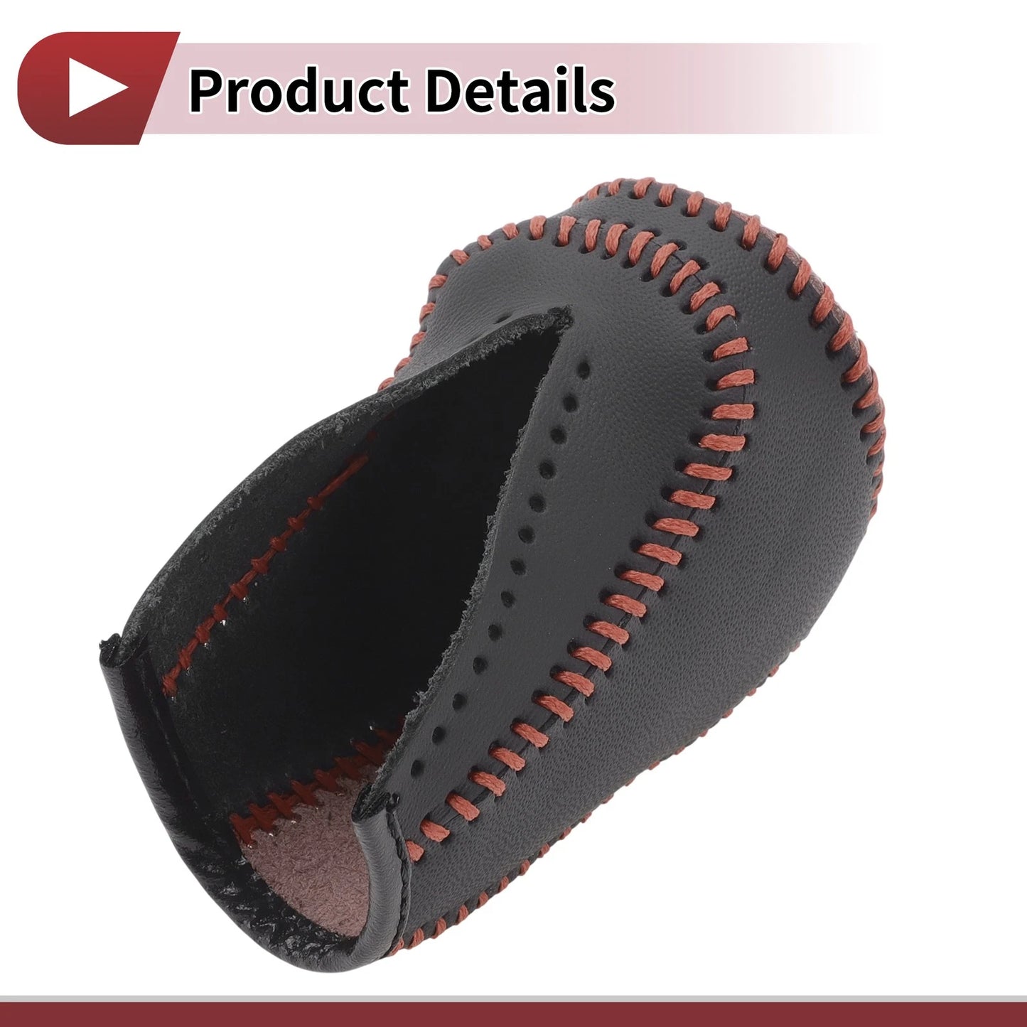 Car Gear Shift Knob Cover for Mazda CX-5 (2013-2014) Black Brown Faux Leather