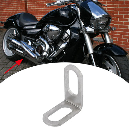 23mm Exhaust Pipe Bracket L-Shape Muffler Mounting Clamp for Motorcycle
