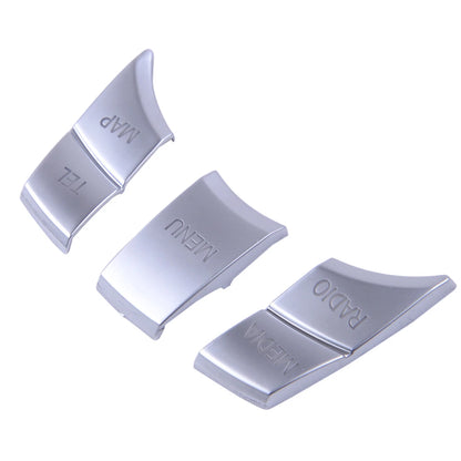 5 x Silver ABS iDrive Multimedia Button Covers for BMW 2 3 4 5 6 X5 X6