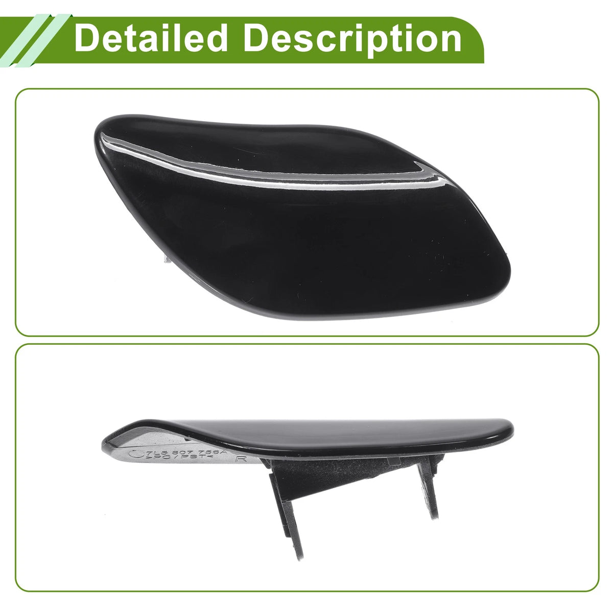 Washer Nozzle Cover for Porsche Cayenne Turbo (2003-2010) - Black Cap