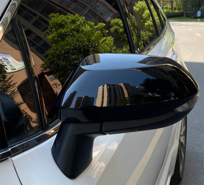 2 x Black Side Rearview Mirror Cover Trim Cap for Toyota Corolla (2020–2023)