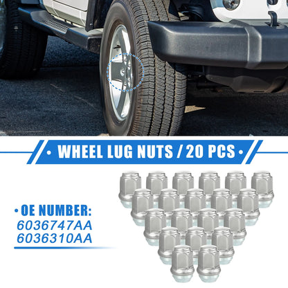 20pcs Wheel Lug Nuts for Jeep Wrangler Liberty Dodge Challenger