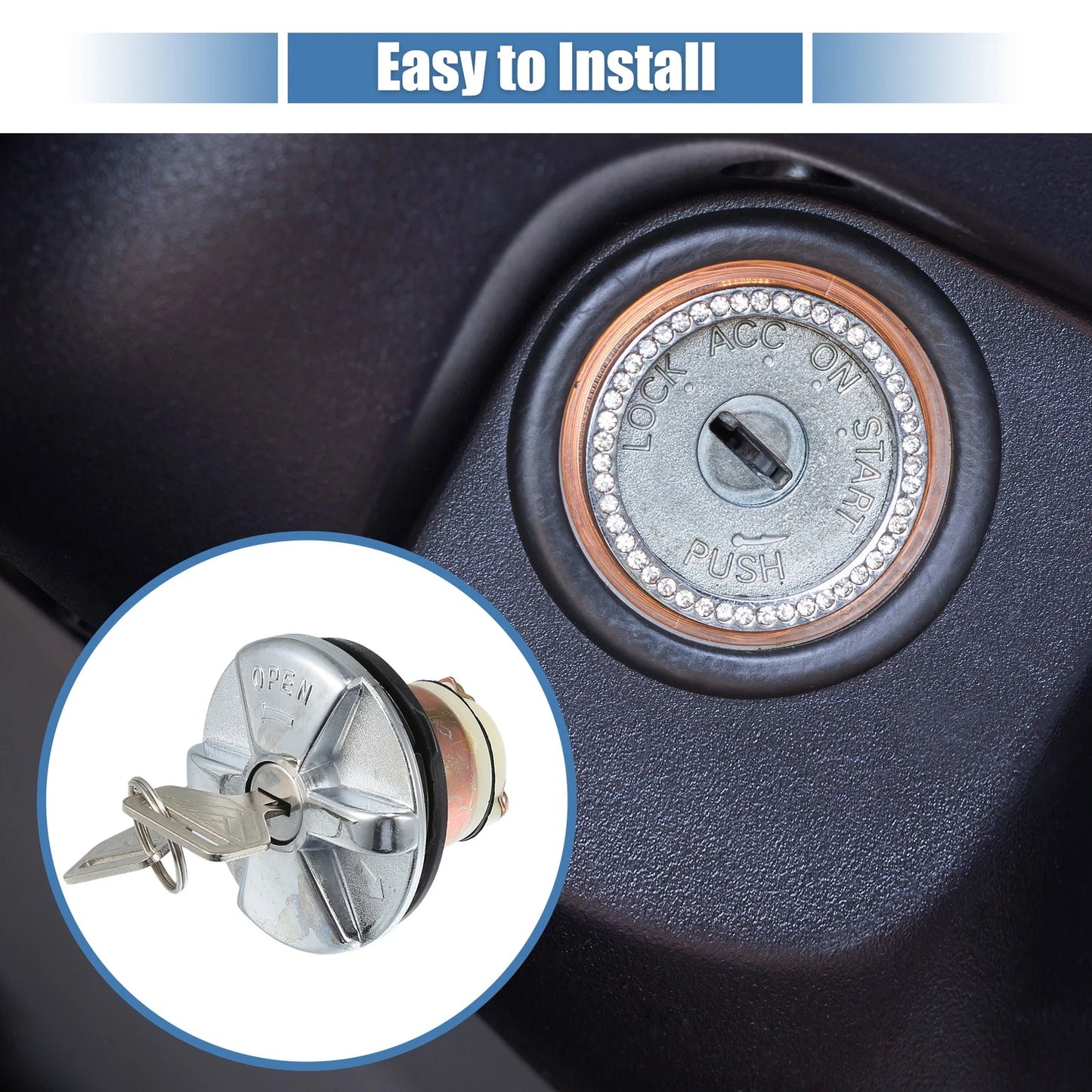 1 Set Ignition Switch Cylinder Set with Keys for Toyota Pickup (1984–1995)