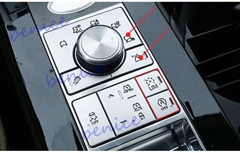 Middle Console Button Switch Sticker Silver for Range Rover L405 (2013–2017)