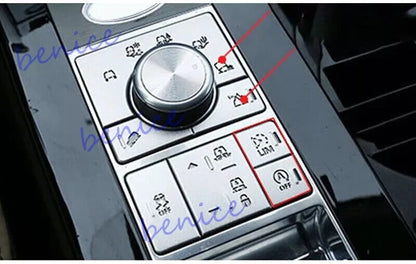 Middle Console Button Switch Sticker Silver for Range Rover L405 (2013–2017)