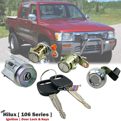 Ignition Barrel & Door Lock + Key for Toyota Hilux LN106 LN107 RN110 (1988-1997)