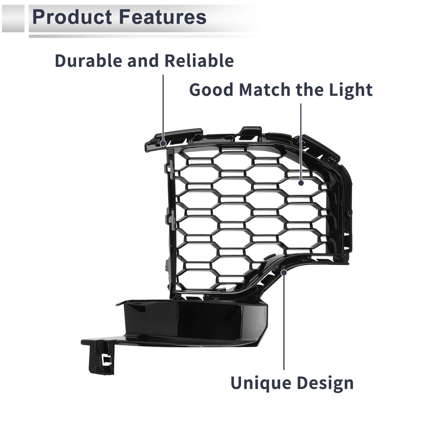 1x Front Left Fog Light Grill for BMW X5 Black (2019-2022)