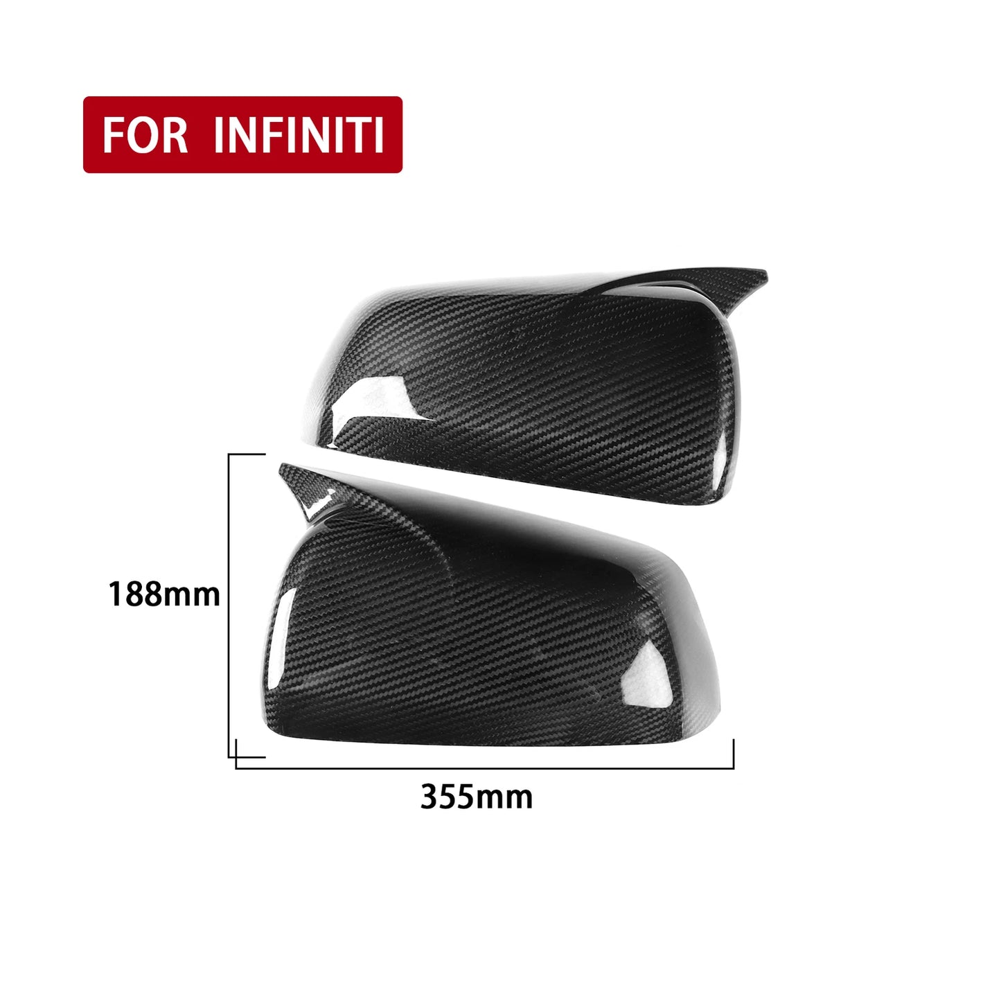 Carbon Fiber Side Mirror Covers for Mitsubishi Lancer X10 (2008-2012)