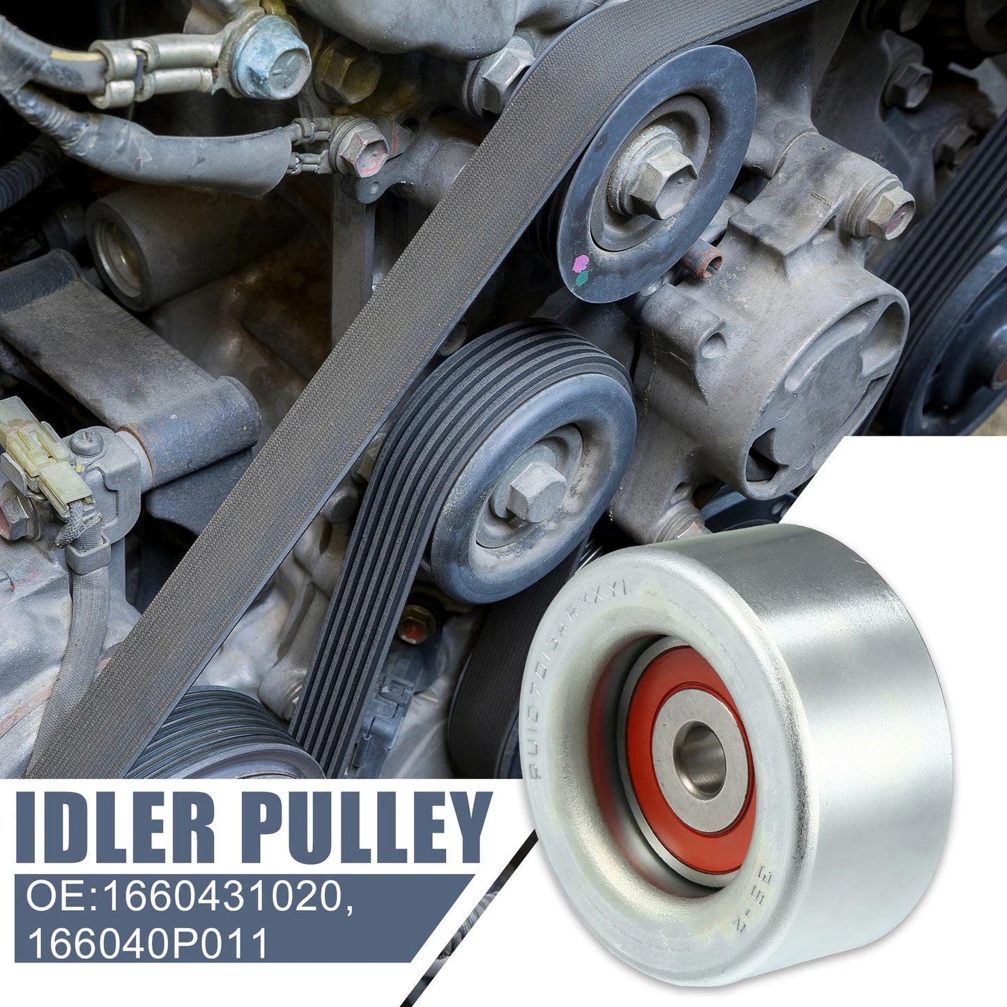Drive Belt Idler Pulley for Toyota Camry, RAV4, Sienna (2002-2023)