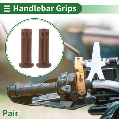Grips / 7/8" 22mm Light Brown Handlebar Grips for Motorcycle