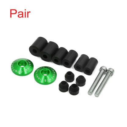 Pair Aluminum Alloy 7/8" Handlebar Grip Bar End Cap for Motorcycle