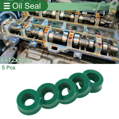 Oil Seal 6x12x5mm TPU High Pressure Green 5 pcs for Make Model (2020–2024)