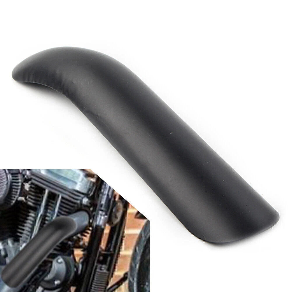 Curved Black Exhaust Muffler Pipe Heat Shield Cover for Harley