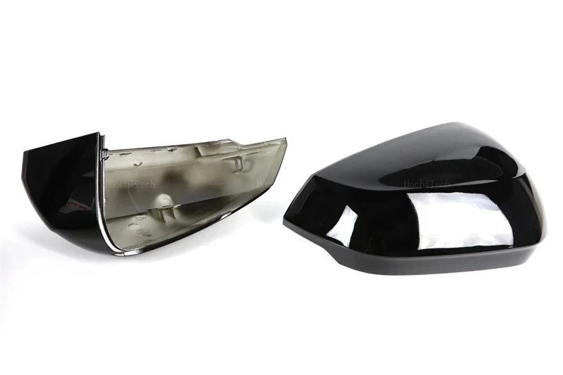 Pair Gloss Black Side Mirror Cap Covers for Audi Q2 / Q3 (2016–2025)