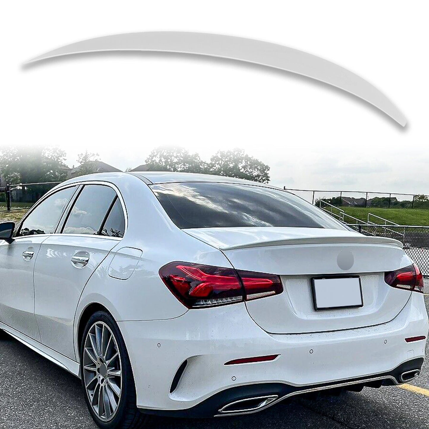 ABS Boot Spoiler for Mercedes Benz A-Class V177 White (2018-2023)