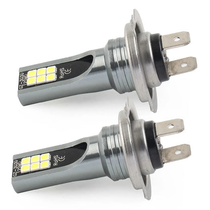 2 x H7 LED Headlight Bulbs for High Low Beam White Light for Universal