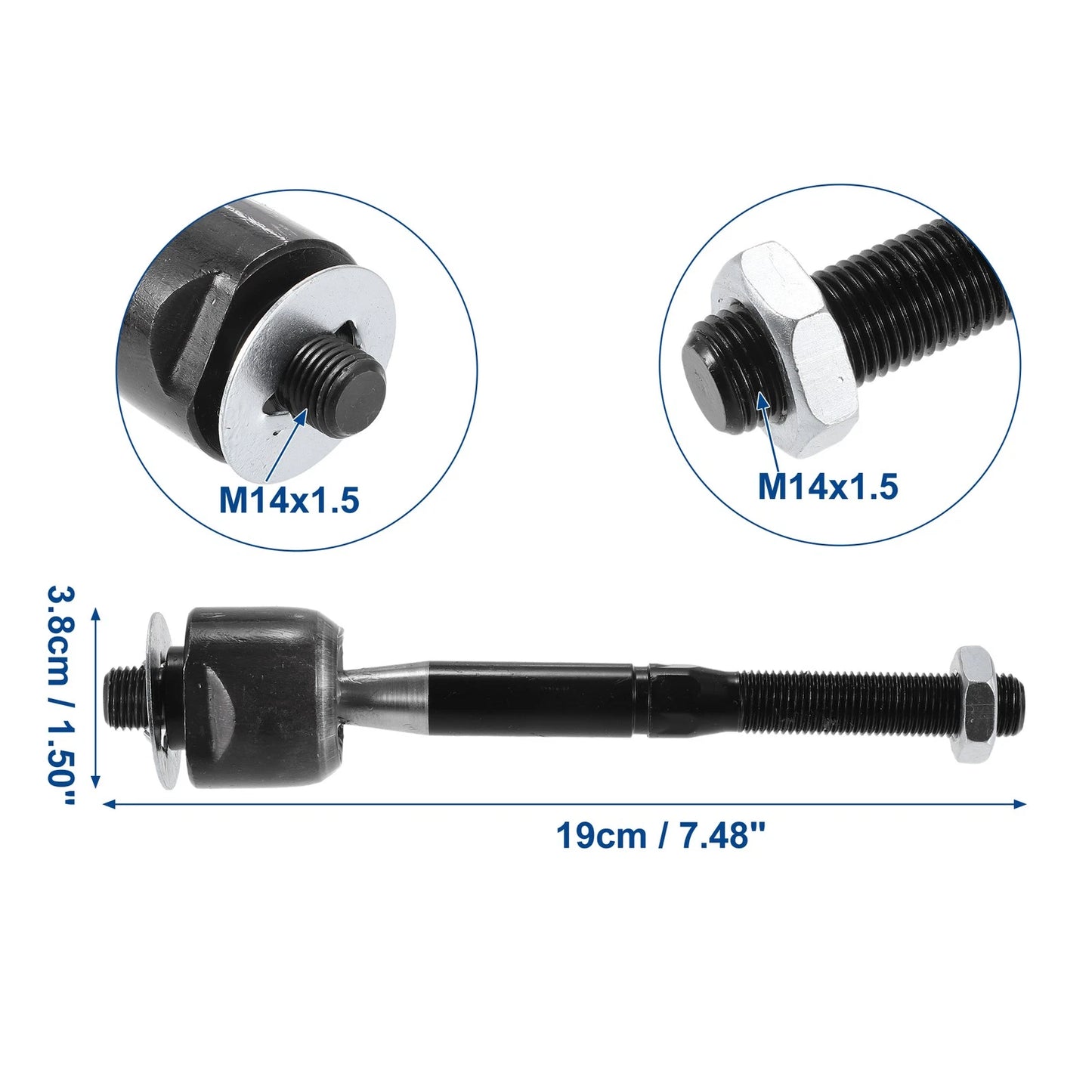 6 Pcs Tie Rods with Boots for Ford Fusion (2010-2012)