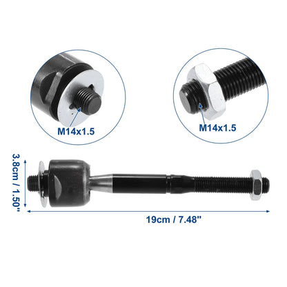6 Pcs Tie Rods with Boots for Ford Fusion (2010-2012)