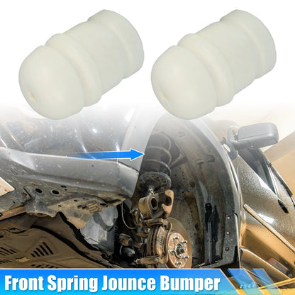 2 x Car Front Spring Jounce Bumpers for Jeep Wrangler JK (2007-2018) White