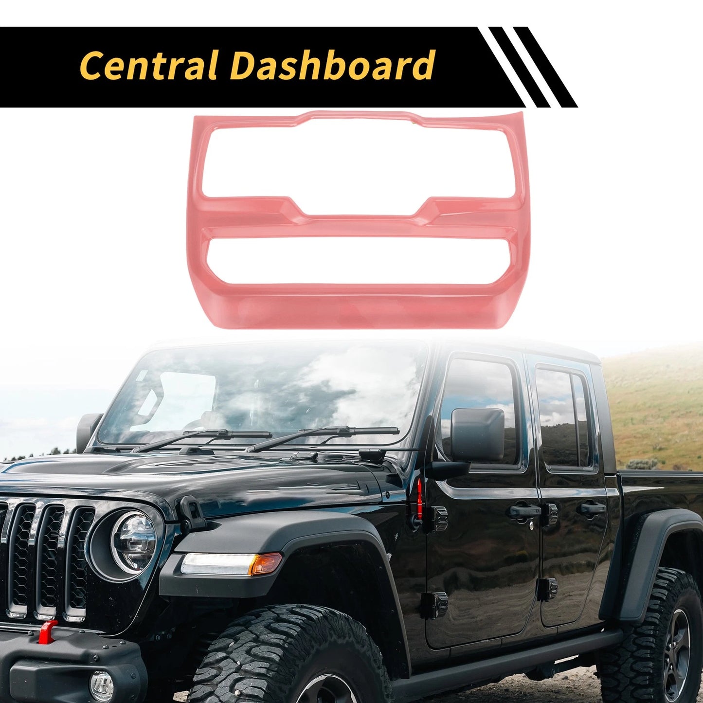 Dashboard Control Panel Cover for Jeep Wrangler JL (2018-2023) Pink